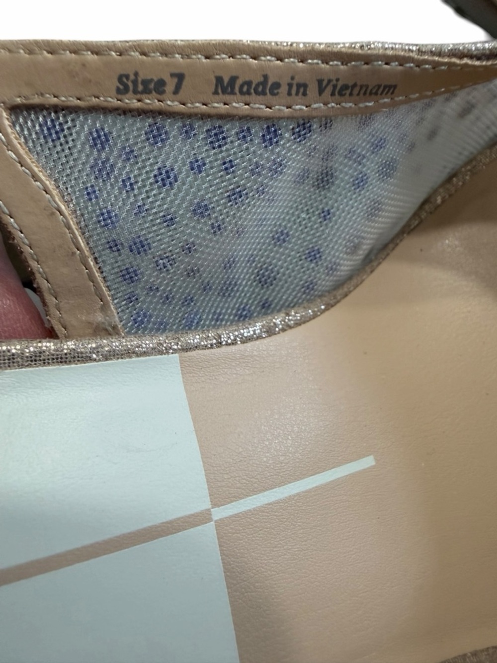 Dolce Vita Champagne Beaded Pointed Slingback Flats - Picture 8 of 8